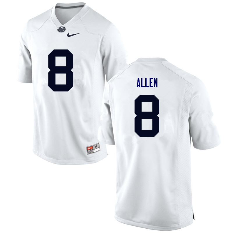 NCAA Nike Men's Penn State Nittany Lions Mark Allen #8 College Football Authentic White Stitched Jersey YNT6498UF